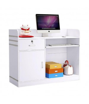 Display checkout counter furniture hot sale wooden retail cashier computer desk office for register