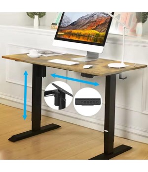 ZGO Electrical Lifting Sit Stand Office Computer Table Height Adjustable Computer Standing Metal Desk Frame