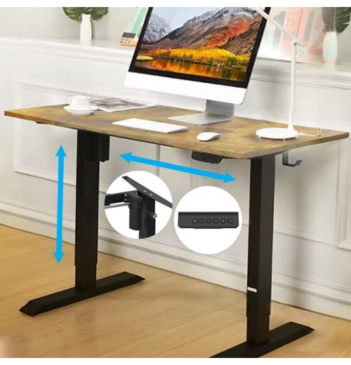 ZGO Electrical Lifting Sit Stand Office Computer Table Height Adjustable Computer Standing Metal Desk Frame