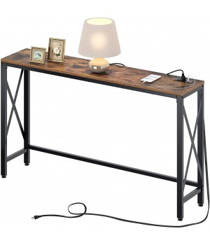 Console Table with Power Outlet, Narrow Sofa Table computer pc desk factory supply