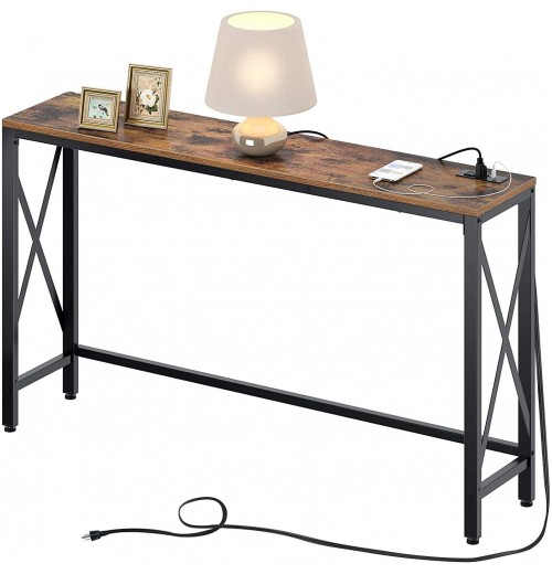 Console Table with Power Outlet, Narrow Sofa Table computer pc desk factory supply