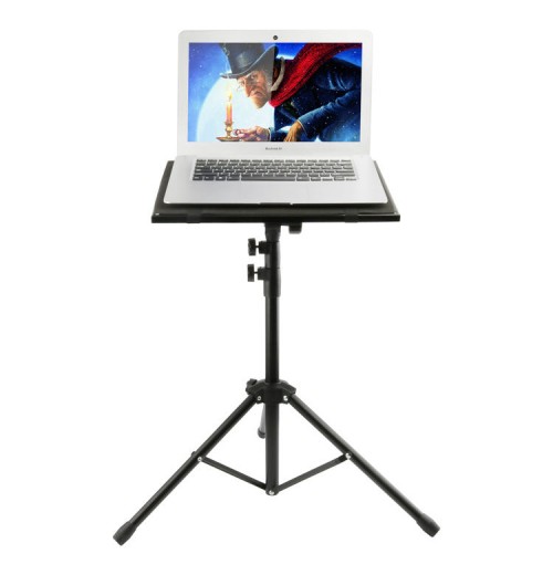 Adjustable Portable Notebook Computer Tripod Stand New Foldable DJ Equipment Floor Stand with Laptop Projector Mounts