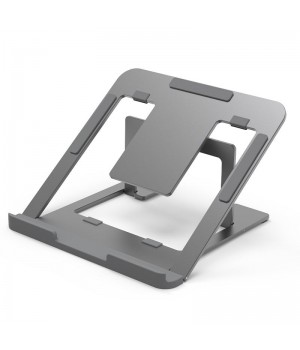 Adjustable Mechanical Style Aluminium Foldable Laptop Stand for All Types of Laptops with Floating Shelf Bracket