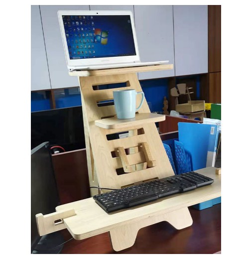 Cheap Price Plywood Artful Design Computer Desk Hot Selling Small Wood Computer Stand for Home and Office