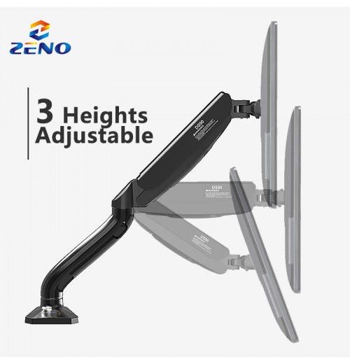 DS90 gas spring laptop desk mount computer arms monitor bracket stand mount monitor stand riser - 3 height adjustable