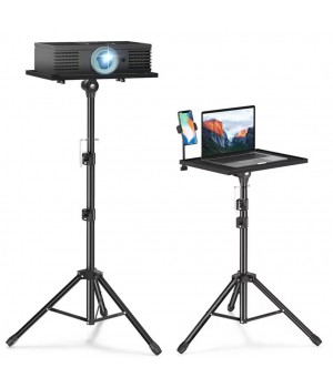 Projector Floor Tripod Stand Laptop Tripod Adjustable Height Mixer Standing Desk Outdoor Computer Desk Stand with Tray