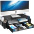 Wholesale Manufacture Office Storage Computer Stand OEM ODM Monitor Stand Metal Computer Desk Organizer PC Holders With Drawers