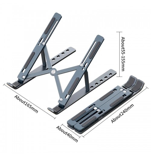 Adjustable Foldable Notebook Computer Bracket Lifting Cooling Holder Non-slip Aluminum Alloy Laptop Holder Stand