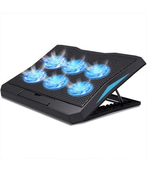 X Shape ABS 6 Gear Adjust Height Laptop Stand 2 in 1 6 Strong Fans Rapid Cooling Gaming Laptop Cooling Stand