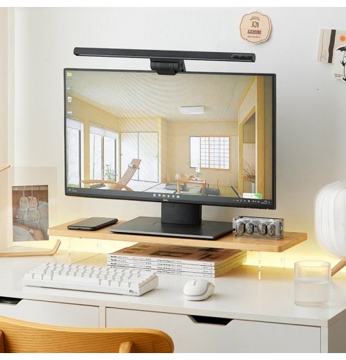 Hot selling Acrylic computer display stand computer monitor heightening frame desktop storage