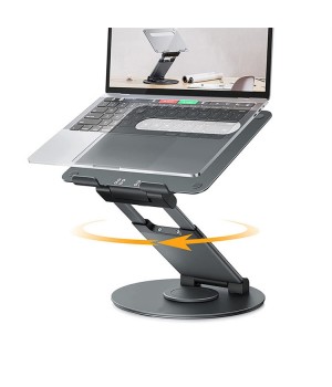 LANGWEI Fast Shipping High Quality Stand Up Height Portable Laptop Stand With 360 Swivel Base Rotating Computer Stand