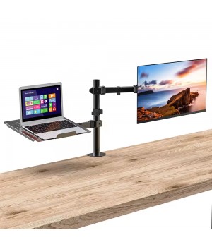 CHARMOUNT New Style Universal Dual Monitor and Laptop Stand Height Adjustable Laptop Stand Monitor Holder